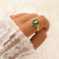 thumbnail image 3 of Anillo Apertura Diamantes ENTASSER Oro 14 Quilates Retro Acero Titanio, 3 of 6