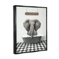 thumbnail image 4 of Stupell Industries Wash Your Trunk Bathroom Animals & Insects Painting Black Floater Framed Art Print Wall Art, 17 x 21, 4 of 10