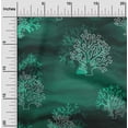 thumbnail image 2 of oneOone Cotton Poplin Dark Teal Green Fabric Sea Corals Dress Material Fabric Print Fabric By The Yard 42 Inch Wide, 2 of 4