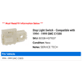 thumbnail image 2 of Stop Light Switch - Compatible with 1994 - 1999 GMC C1500 1995 1996 1997 1998, 2 of 2