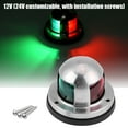 thumbnail image 3 of Marine Boat 12V Stainless Steel Red&Green LED Navigation Signal Light Lamp Yacht Accessory, 3 of 14