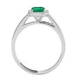 thumbnail image 3 of AoneJewelry Aone Jewelry 10K White and Yellow Gold Cathederal Style Ring with 0.65 Carat (I-J, I1-I2) Emerald Cut Emerald and Diamonds, 3 of 5