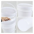 4 Pack 25 L White Food Grade Buckets, Round Plastic Pails with Airtight