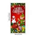 thumbnail image 3 of Cortina para Puerta de Fiestas, Fondo Festivo, con Santa Claus y un Cachorro, Decoración Navideña, Tela Colgante, 185x90cm, para Uso Interior y Exterior, 3 of 6
