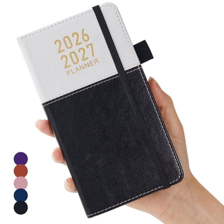 ROBCURSE 2026-2027 Pocket Planner, July 2026 - June 2027, Weekly and Monthly Small Planner for Purse, A6 Mini Organize Agenda with Monthly Tabs & Inner Pocket, for Office, School Supplies, 3.8" X 7"