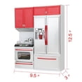 thumbnail image 4 of PVCS Red Mini Kitchen Pretend Play Cooking Set Cabinet Stove Girls Toy Gift for Kids, 4 of 8