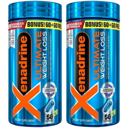 Pack of 2, Xenadrine Ultimate Weight Loss Supplements, Increased Metabolism & Energy 120 Pills