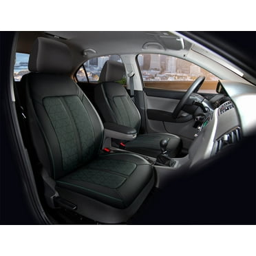 Auto Drive 2Piece GTR Black/Teal Car Seat Cover- Universal Fit, 24SC227