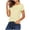 Yellow1, variant on LIaqionyy Womens Striped Tops Short Sleeve Crew Neck Casual T Shirts Vacation Outfits Fashion Comfortable Tees