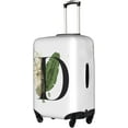 thumbnail image 3 of Leaf Initial Name D White Luggage Cover Elastic Washable Stretch Suitcase Protector Anti-Scratch Travel Suitcase Cover for Kid and Adult S (Fit 18-21 inch suitcase), 3 of 6