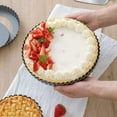 thumbnail image 4 of Tart Pan 10 Inch Tart Pan Carbon Steel Round Non-Stick Pan Quiche Pan with Removable Chassisor for Mousse Cakes, Kitchen Reusable Baking Tools (10 Inch), 4 of 6