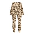 thumbnail image 5 of SCRAWLGOD Paws Leopard Print Beige Women's Pickleball Skirted Leggings High Waist Stretchy Athletic Skirt with Leggings Breathable Fashion Sporty Clothes Workout Outfits, XS, 5 of 7