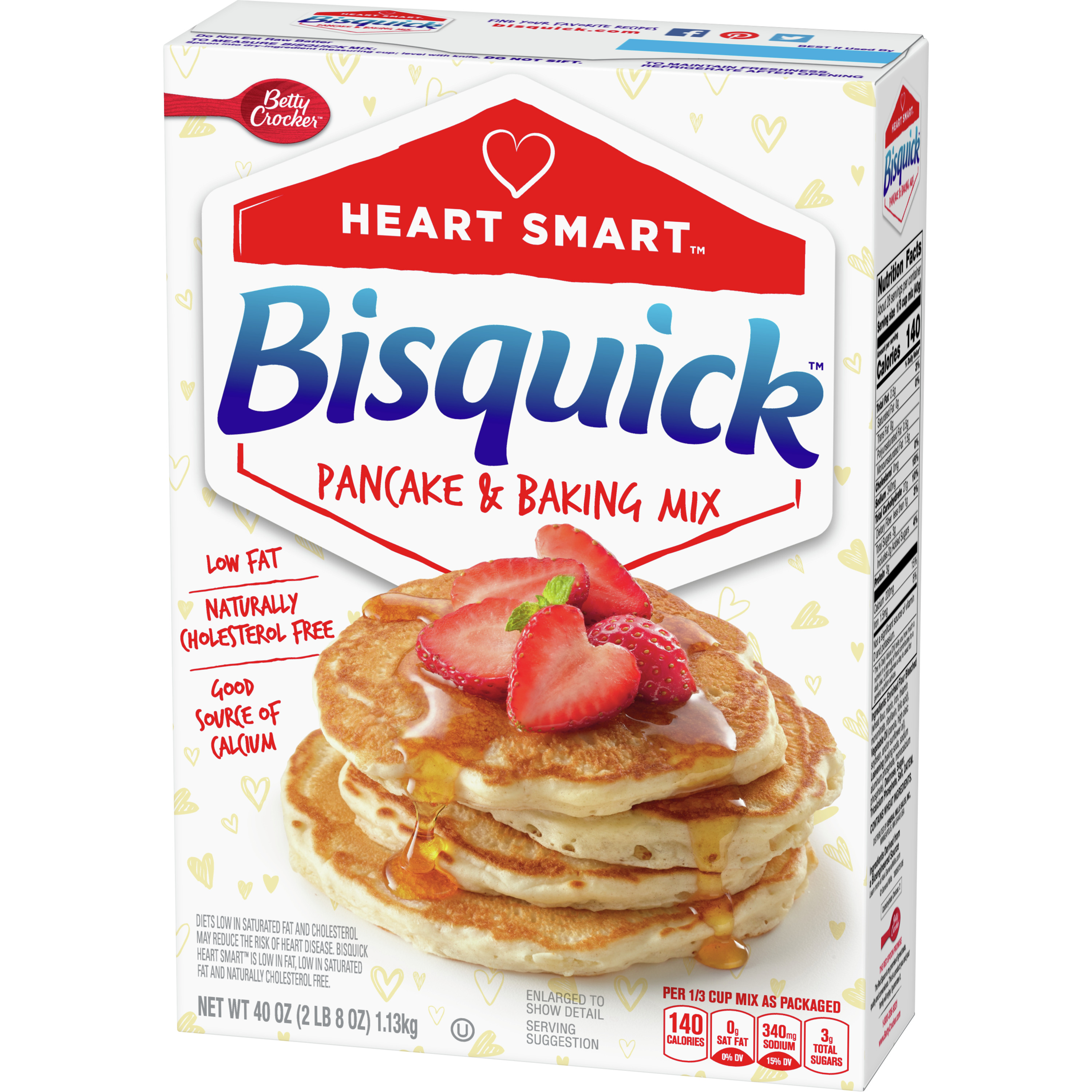 Betty Crocker Heart Smart Bisquick Pancake and Baking Mix, Low-fat & Cholesterol-free, 40 oz. - image 4 of 10