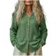 thumbnail image 1 of Camisas de Cuello de la Tripulación de Manga Corta para Mujeres Botón de Cuello en V Delantero de Manga Larga Mezcla de Ropa de Cama Abierta Casual Top, Camisas de Cuello de la Tripulación de Manga L, 1 of 5