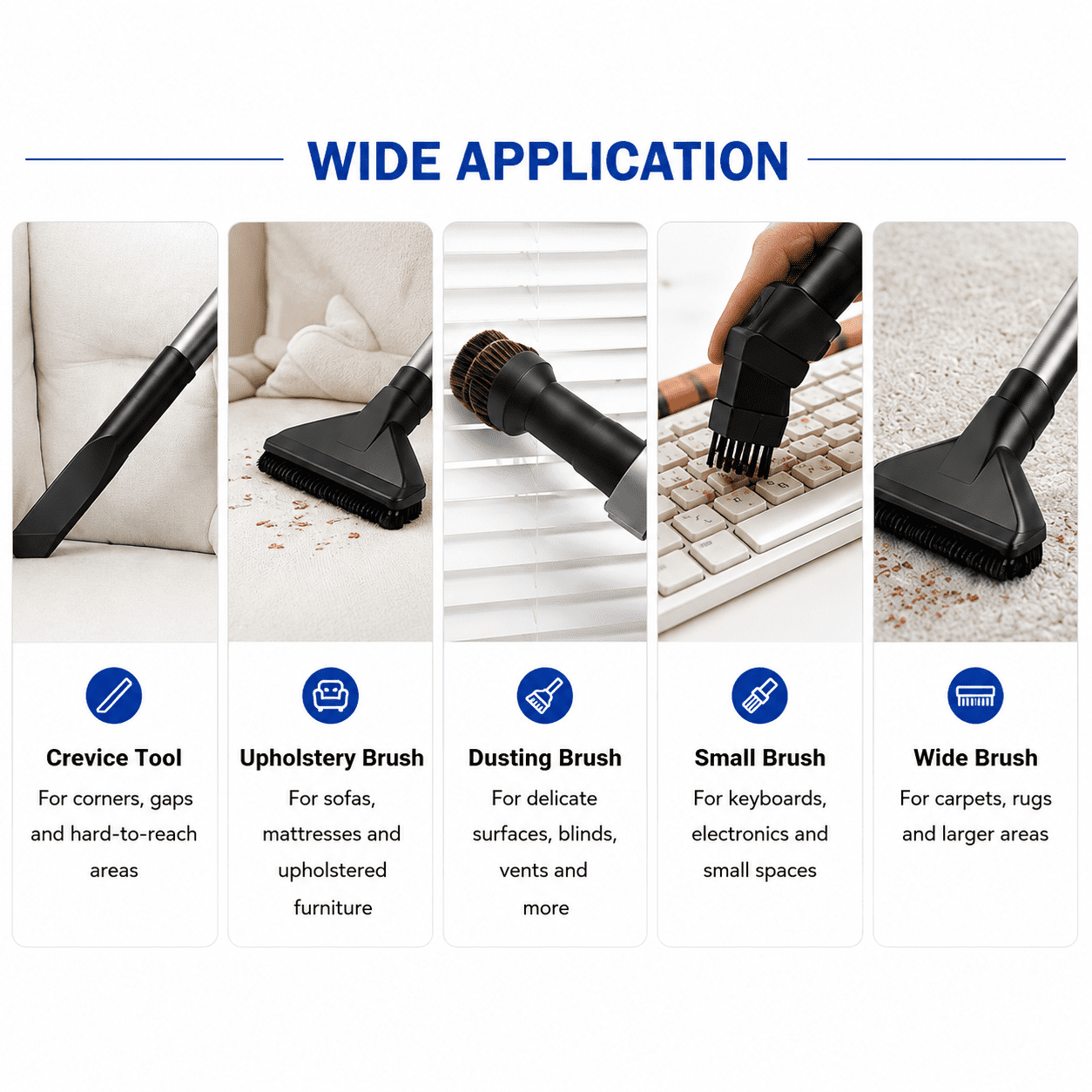 Vacuum Attachments Compatible with Shark Navigator Lift-Away NV360 NV352 NV356E, NV501 & Rocket HV301 HV322 Vacuum, 1 1/4" Accessories Kit with Adapter for Home, Car Interior Cleaning