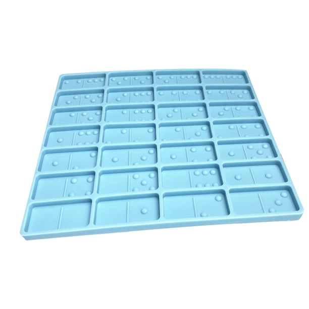 Inteprter Molde de dominó de resina, molde de silicona de fundición resistente a la corrosión de alta resistencia, buena temperatura, suministro Artesanía azul Inteprter HA060862-01