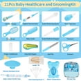 thumbnail image 2 of Baby Grooming Kit,BUSATIA 21 in 1 Infant Safety Care Set with Hair Brush Comb Nail Clipper Nasal Aspirator,Baby Essentials Kit for Newborn Girls Boys-Blue Baby Grooming kit, 2 of 8