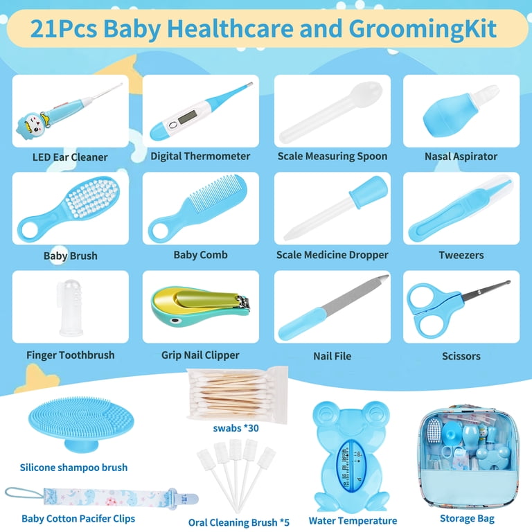 Baby Grooming Kit,BUSATIA 21 in 1 Infant Safety Care Set with Hair
