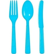 Party Dimensions 82351 Solid Island Blue Cutlery Combo - 2304 Per Case