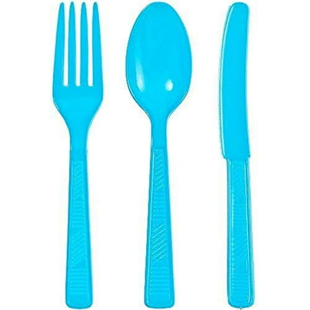 Party Dimensions 82351 Solid Island Blue Cutlery Combo - 2304 Per Case