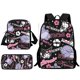 thumbnail image 1 of Mochila Sanrios Kuromi para niños y niñas, Juego de 3 piezas, bolso de hombro, estuche para lápices, mochilas escolares de gran capacidad, el mejor regalo, 1 of 4