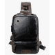 thumbnail image 1 of Bandolera  Xtellar De Cuero De Los Hombres Bolso De Hombro Color Negro, 1 of 2