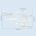 thumbnail image 2 of Sweet Dreams Wall Stickers Flowers and Butterflies Pattern Mirror Decor Stickers DIY Wall Decals for Living Room Bedroom Bathroom Office Kitchen, 2 of 4