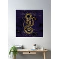 thumbnail image 2 of Serpent & Script – Witchcore Snake On Midnight Manuscript Poster Wall Art, Modern Wall Decor, 30x30 UNFRAMED, 2 of 3