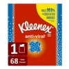 Kleenex Anti-Viral Facial Tissues, Cube Box, 68 Tissues per Box