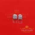 thumbnail image 4 of King of Bling's 0.05ct Diamond For White 925 Sterling Silver Men's & Women's Square Earrings, 4 of 13