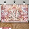 thumbnail image 4 of Rose Golden 30th Birthday Backdrop Pink Silver Balloons Happy 30th Birthday Photography Background Pink Glitter Diamond 30 Years Old Birthday Party Decorations Banner Supplies Photo Booth Props, 4 of 4