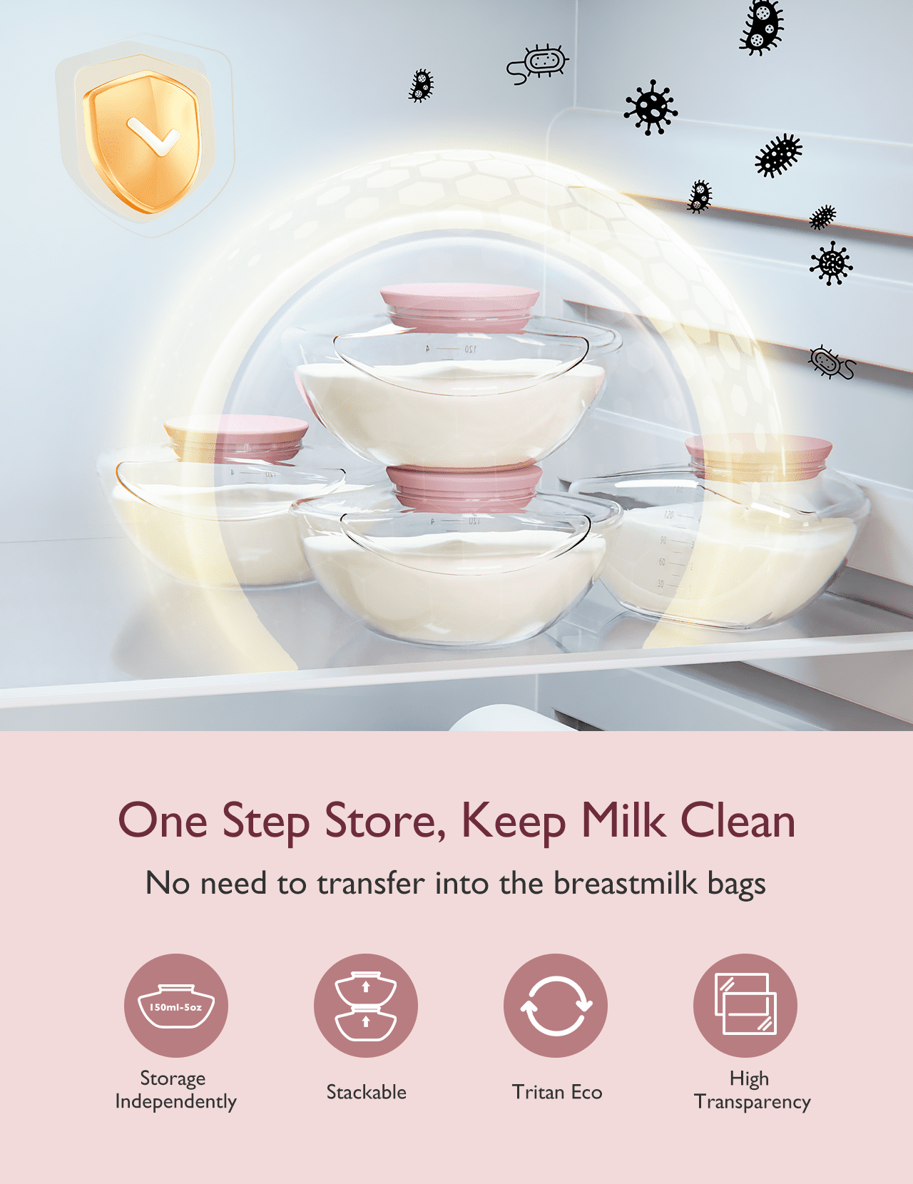 Momcozy M9 Wearable Hands-Free Breast Pump, App Control with Personalized Multi-Modes & 15 Levels, 24mm Silicone Flange, Infant/Toddler Use, 2 Pack,Cozy Red