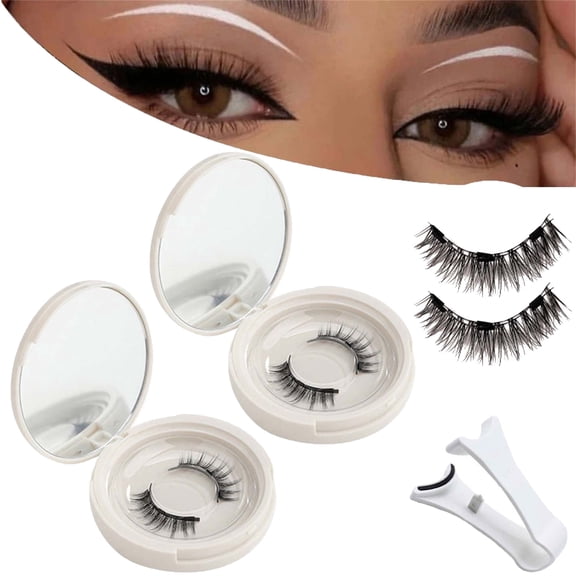 YOFOKO Magnetic Eyelashes, Magnetic Lashes with Applicator, Reusable Natural Look Magnetic Lashes, Light Weight and Waterproof Long Lasting Magnetic Eyelashes No Glue