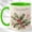 Green, variant on December Girl Coffee Mug, Holly Birth Month Flower Cup, Watercolor Floral Birthday Gift for Women, Botanical Design, Ceramic 11 Oz Mug