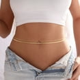 thumbnail image 2 of GOSFRY 2PCS 14K Gold Plated Waist Chain Satellite Body Chain Layered Rope Waist Sexy Bikini Beach Waist Chain for Women Waterproof Adjustable 26.5-33Inch, 2 of 14