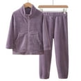 thumbnail image 2 of Coerni Girls Pajamas Set, Youth Fleece Pajamas Set for Boys Girls Full Zip Polar Fleece Jacket Pants Kids Pjs Winter Sleepwear Loungewear, 2 of 4