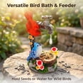 thumbnail image 6 of 12 Inch Solar Red Cardinal & Blue Robin Garden Statue with LED Faucet and Flowers, Outdoor Decor Resin Bird Statue with Bird Feeders for Garden Yard Patio Lawn, Christmas Spring Gifts, 6 of 10