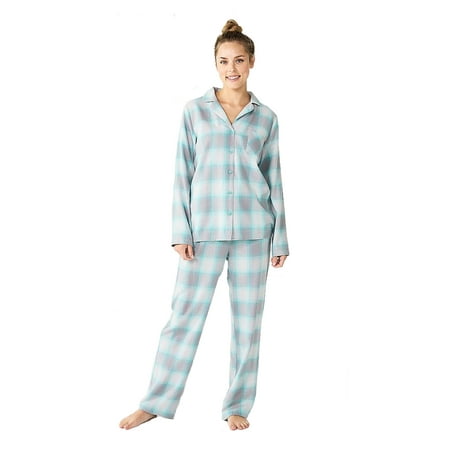 

Sonoma Grey Soft Plaid Notch Collar Flannel Pajama Sleep Gift Set - Small