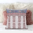 thumbnail image 3 of Amrita Sen Taj Garden Columns Duo Indoor/Outdoor Pillow with Removable Cover in Off-White Red Blue18x18, 3 of 4