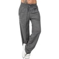 thumbnail image 2 of Decodeary Pantalons Amples pour Femmes, Pantalons de Jambe, Extérieur, Multifonction, Mode, pour Rendez-Vous, Multicolore, Gris Foncé, TTG, 2 of 6