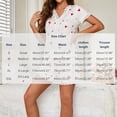thumbnail image 3 of Enjoytime Pajamas for Women Summer Casual Comfy Lace Matching Sleepwear Print V-Neck Short Sleeve Shirts Shorts 2 Piece Lounge Set, 3 of 5