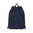 thumbnail image 3 of Daiia Navy Dark Blue Vintage Canvas Backpack for Men and Women ,Hiking Backpack,Travel Laptop Bag for School,Large Capacity Backpack, 3 of 8