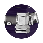 Titan Casket, Era Series Stainless Steel Funeral Casket in Royal Purple