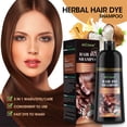 thumbnail image 5 of 500ml Hair Dye Shampoo,Instant Black Hair Dye Shampoo, Simple to Use Lasts 30 Days-Fast Acting Natural Ingredients for Women Men Brown, 5 of 6