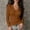 01-Ginger, variant on Women's V-Neck Long Sleeve Solid Color Casual Fall Ruffle Tee - Ginger - S