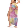 thumbnail image 2 of Yuyamidu Colorful Palm Tree Women Beach Sarong Bathing Suit Wrap Skirt Semi-Sheer Bikini Wrap Skirt Breathable Women Beach Wraps Chiffon Coverups for Bathing Suits, 2 of 7