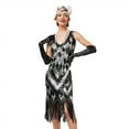thumbnail image 1 of Les Rugissantes Annes 20 1920s Robe De Cocktail Robe Vintage Robe Clapet Bal Masqu Robe De Bal Gatsby Le Magnifique Charleston Femme Paillettes Frang, 1 of 2