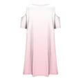 thumbnail image 6 of Posijego Little & Big Girls Casual Dresses Cold Shoulder Short Sleeve Summer Dresses for Girls Beach Sundresses, 6 of 8