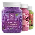 thumbnail image 1 of Juego de sales de baño 42 Oz - Lavanda - Rosa - Eucalipto - sales de baño - Sal de Lavanda Rosa Eucalitpus - Lo mejor para dormir bien - Alivio del estrés - Baño - Cuidado del cuerpo - Belleza - Rel, 1 of 2