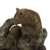Aza Callan Outdoor Bear Family Fountain, Light Brown and Moss